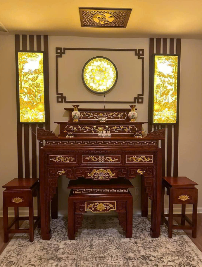 Bàn thờ Tam Cấp Phù hợp với tín ngưỡng thờ Phật